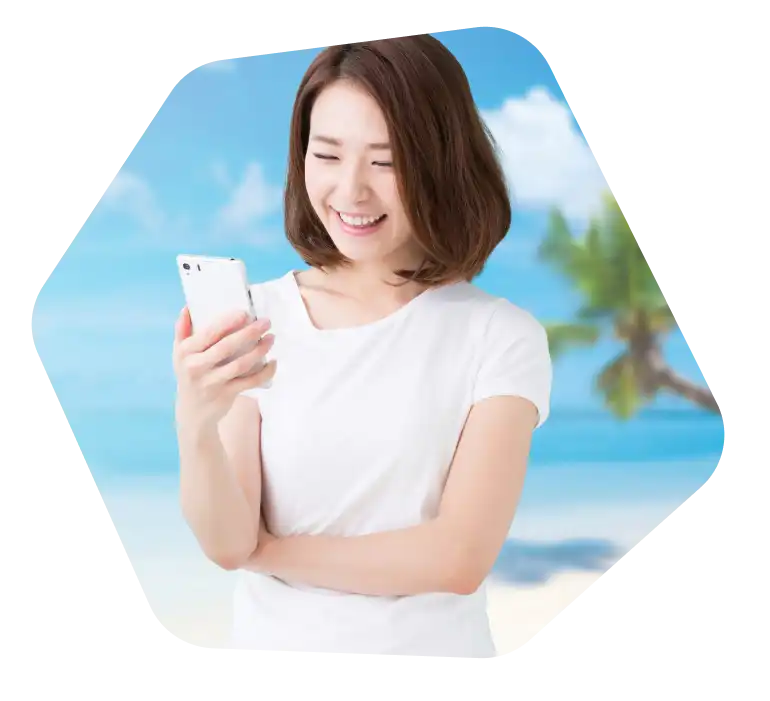 グリーンベアと男女2人